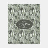 Weihnachtsmuster der Grünen Erde#6 ID1009 Fleecedecke (Vorderseite)