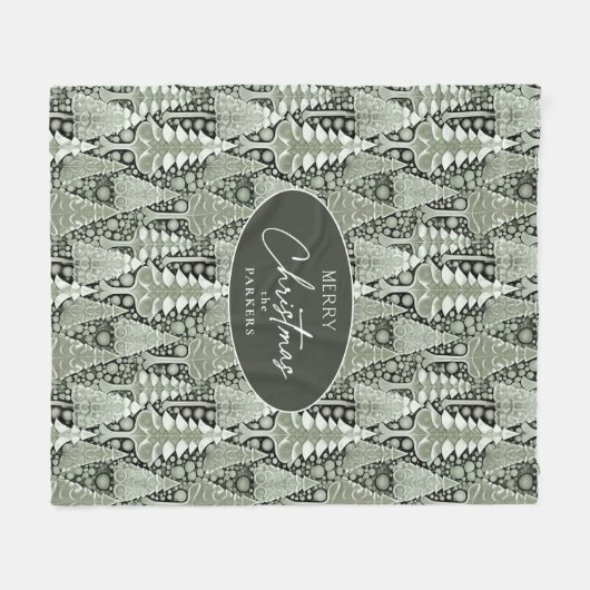 Weihnachtsmuster der Grünen Erde#6 ID1009 Fleecedecke (Vorderseite (Horizontal))