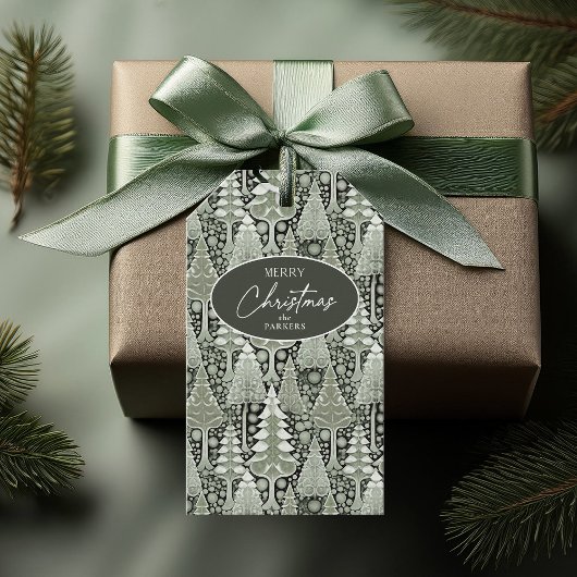 Weihnachtsmuster der Grünen Erde#6 ID1009 Geschenkanhänger