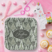 Weihnachtsmuster der Grünen Erde#6 ID1009 Pappteller (Party)