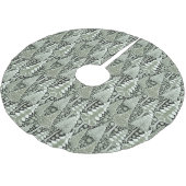Weihnachtsmuster der Grünen Erde#6 ID1009 Polyester Weihnachtsbaumdecke (Schrägansicht)