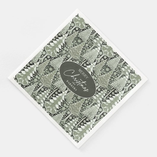 Weihnachtsmuster der Grünen Erde#6 ID1009 Serviette (Ecke)