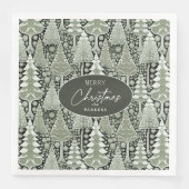 Weihnachtsmuster der Grünen Erde#6 ID1009 Serviette (Vorderseite)