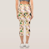 Weihnachtsmuster der Katzen Capri Leggings (Rückseite)