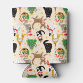 Weihnachtsmuster der Katzen Dosenkühler (Rückseite)