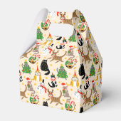 Weihnachtsmuster der Katzen Geschenkschachtel (Vorderseite)