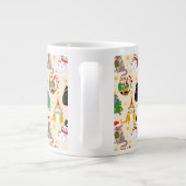 Weihnachtsmuster der Katzen Jumbo-Tasse (Rückseite)