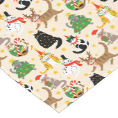 Weihnachtsmuster der Katzen Kurzer Tischläufer (Ecke)