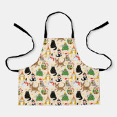 Weihnachtsmuster der Katzen Schürze (Vorderseite)