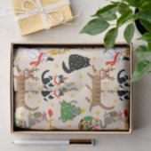 Weihnachtsmuster der Katzen Seidenpapier (Geschenk)
