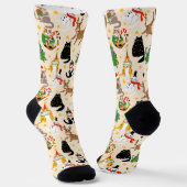 Weihnachtsmuster der Katzen Socken (Gewinkelt)