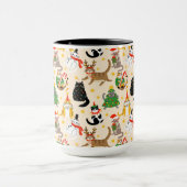 Weihnachtsmuster der Katzen Tasse (Zentrum)