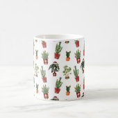 Weihnachtsmuster der Pflanze Kaffeetasse (Mittel)