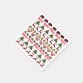 Weihnachtsmuster der Reinhirsche, Serviette (Ecke)