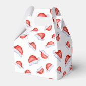 Weihnachtsmuster der Weihnachtsmannmütze Geschenkschachtel (Rückseite)