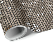 Weihnachtsmuster des Neujahrs, mit Owls gespitzt Geschenkpapier (Rolleneckpunkt)