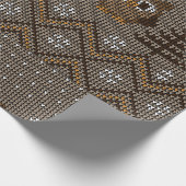 Weihnachtsmuster des Neujahrs, mit Owls gespitzt Geschenkpapier (Ecke)