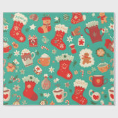 Weihnachtsmuster Design Geschenk Thema Geschenkpapier (Flach)