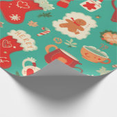 Weihnachtsmuster Design Geschenk Thema Geschenkpapier (Ecke)
