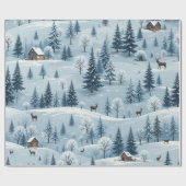 Weihnachtsmuster Design weiß Geschenkpapier (Flach)