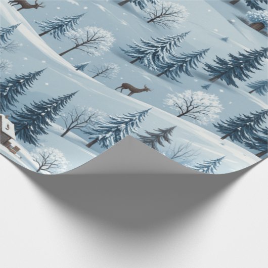 Weihnachtsmuster Design weiß Geschenkpapier (Ecke)