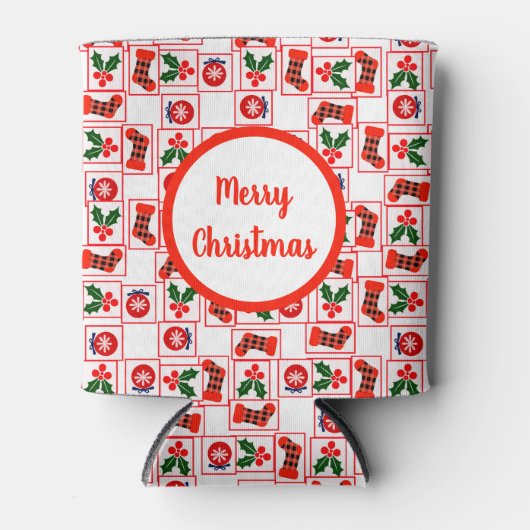 Weihnachtsmuster Dosenkühler (Vorderseite)