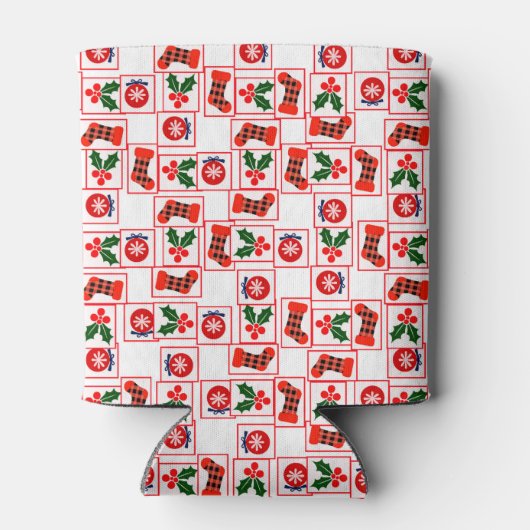 Weihnachtsmuster Dosenkühler (Rückseite)