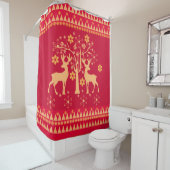 Weihnachtsmuster Duschvorhang (Beispiel)