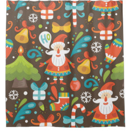 Weihnachtsmuster Duschvorhang