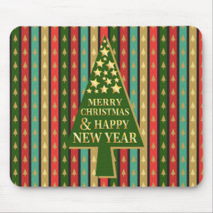 Weihnachtsmuster - Elegantes und elegantes Baum-De Mousepad