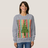 Weihnachtsmuster - Elegantes und elegantes Baum-De Sweatshirt (Vorne ganz)
