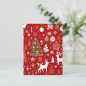 Weihnachtsmuster Faltkarte Postkarte (Stehend Vorderseite)