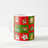 Weihnachtsmuster feiern kaffeetasse (Vorderseite Links)