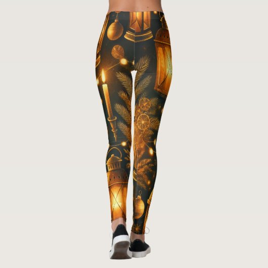 Weihnachtsmuster | Feiertag Leggings (Rückseite)