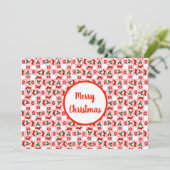 Weihnachtsmuster Feiertagskarte (Stehend Vorderseite)