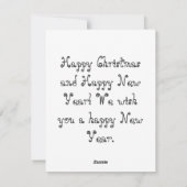 Weihnachtsmuster Feiertagskarte (Rückseite)