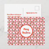 Weihnachtsmuster Feiertagspostkarte (Vorne/Hinten)