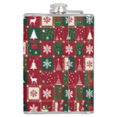 Weihnachtsmuster Flachmann (Rückseite)