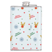 Weihnachtsmuster Flachmann (Rückseite)