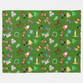 Weihnachtsmuster Fleece Decke, 3 Größen (Vorderseite (Horizontal))