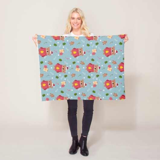 Weihnachtsmuster-Fleece-Decke Fleecedecke (Beispiel)