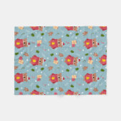 Weihnachtsmuster-Fleece-Decke Fleecedecke (Vorderseite (Horizontal))