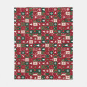 Weihnachtsmuster Fleecedecke (Vorderseite)
