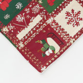 Weihnachtsmuster Fleecedecke (Ecke)