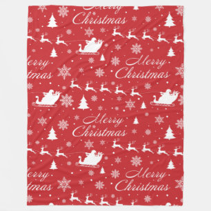 Weihnachtsmuster Fleecedecke
