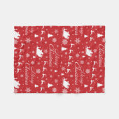Weihnachtsmuster Fleecedecke (Vorderseite (Horizontal))