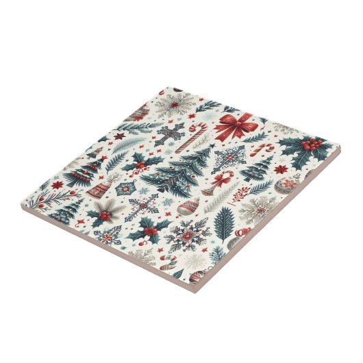 Weihnachtsmuster Fliese (Seite)