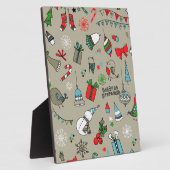 Weihnachtsmuster Fotoplatte (Seite)