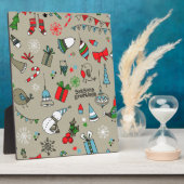 Weihnachtsmuster Fotoplatte (Seite)