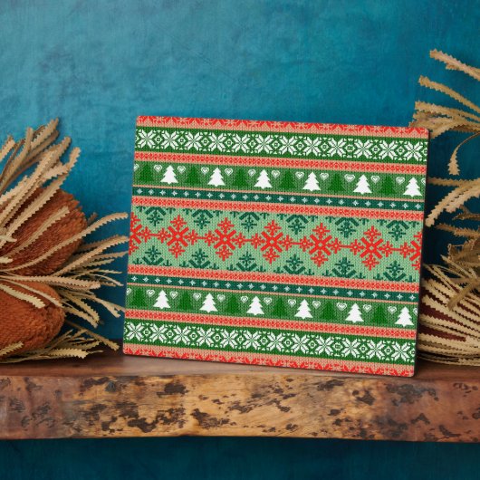 Weihnachtsmuster Fotoplatte (Seite)